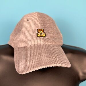 Teddy Fresh Gray Corduroy Baseball Hat